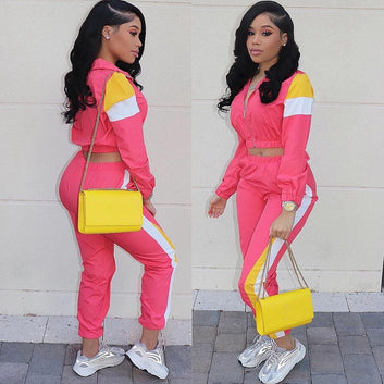 Two Piece Set Women Tracksuit Top and Pant Sweatsuit