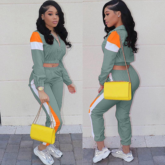 Two Piece Set Women Tracksuit Top and Pant Sweatsuit