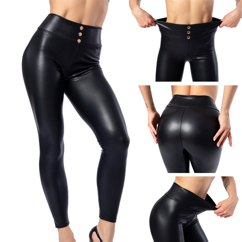 Women Sexy Faux Leather Leggings